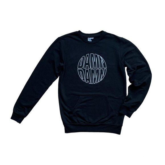 Cotton-Blend Sweatshirt with Text Print | XS | Black - Picture 13 of 14